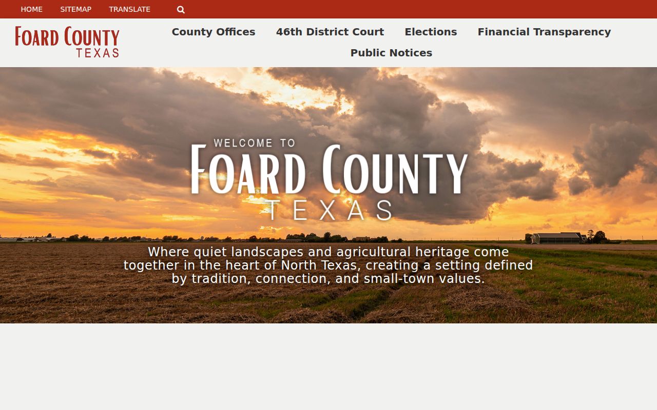Foard County warrant record contacts at the official courthouse site